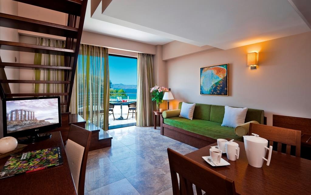 Porto Platanias Maisonette with Garden or Pool View interior image of the secon